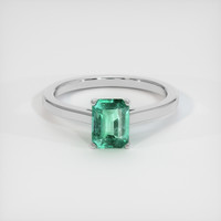 1.38 Ct. Emerald Ring, 18K White Gold 1