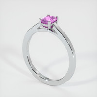 0.51 Ct. Sapphire Ring, 18K White Gold 2
