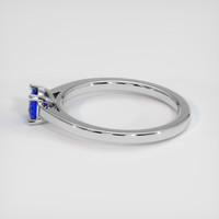 0.35 Ct. Blue Sapphire Ring, 18K White Gold 4