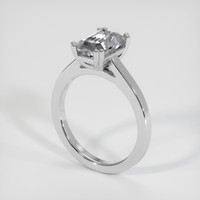 2.68 Ct. Sapphire Ring, 18K White Gold 2