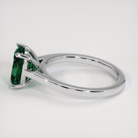3.08 Ct. Bluish Green Sapphire Ring, 18K White Gold 4