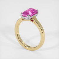 1.91 Ct. Pink Sapphire Ring, 14K White & Yellow 2