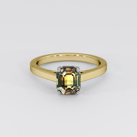 1.79 Ct. Bi Color Sapphire Ring, 18K White & Yellow 1