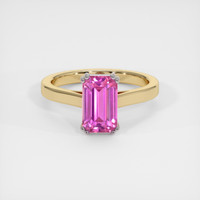 1.91 Ct. Pink Sapphire Ring, 18K White & Yellow 1
