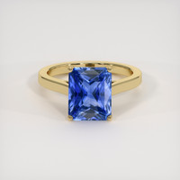 3.26 Ct. Blue Sapphire Ring, 10K Yellow Gold 1
