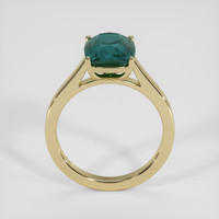 5.02 Ct. Bluish Green Sapphire Ring, 10K Yellow Gold 3