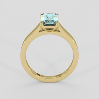 2.00 Ct. Greenish Blue Sapphire Ring, 10K Yellow Gold 3