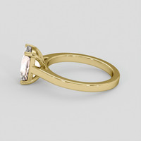 2.04 Ct. Peach Sapphire Ring, 10K Yellow Gold 4