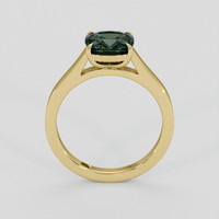 2.43 Ct. Greenish Blue Sapphire Ring, 14K Yellow Gold 3