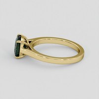 2.43 Ct. Greenish Blue Sapphire Ring, 14K Yellow Gold 4