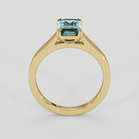 2.05 Ct. Greenish Blue Sapphire Ring, 14K Yellow Gold 3