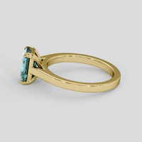 2.05 Ct. Greenish Blue Sapphire Ring, 14K Yellow Gold 4
