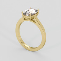 2.04 Ct. Peach Sapphire Ring, 14K Yellow Gold 2