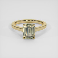 2.65 Ct. Greenish Brown Sapphire Ring, 14K Yellow Gold 1