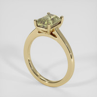 2.65 Ct. Greenish Brown Sapphire Ring, 14K Yellow Gold 2