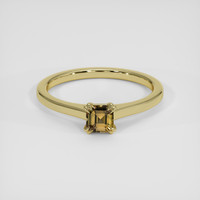 0.63 Ct. Brown Sapphire Ring, 14K Yellow Gold 1