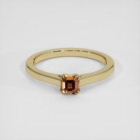 0.38 Ct. Orangish Brown Sapphire Ring, 14K Yellow Gold 1