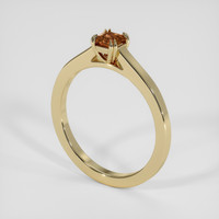 0.38 Ct. Orangish Brown Sapphire Ring, 14K Yellow Gold 2