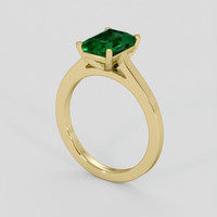 1.62 Ct. Emerald Ring, 18K Yellow Gold 2