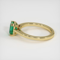 0.89 Ct. Emerald Ring, 18K Yellow Gold 4