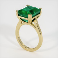 9.21 Ct. Emerald Ring, 18K Yellow Gold 2