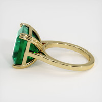 9.21 Ct. Emerald Ring, 18K Yellow Gold 4