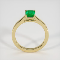 0.91 Ct. Emerald Ring, 18K Yellow Gold 3