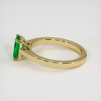 0.91 Ct. Emerald Ring, 18K Yellow Gold 4