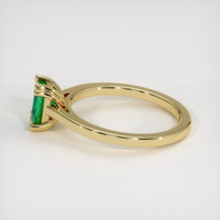 0.95 Ct. Emerald Ring, 18K Yellow Gold 4