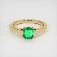 2.28 Ct. Emerald Ring, 18K Yellow Gold 1