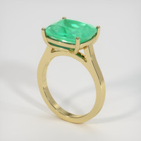 5.04 Ct. Emerald Ring, 18K Yellow Gold 2