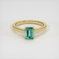 1.11 Ct. Emerald Ring, 18K Yellow Gold 1
