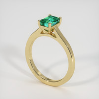 1.11 Ct. Emerald Ring, 18K Yellow Gold 2