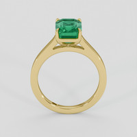 3.10 Ct. Emerald Ring, 18K Yellow Gold 3