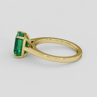 3.10 Ct. Emerald Ring, 18K Yellow Gold 4