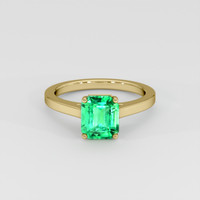 1.74 Ct. Emerald Ring, 18K Yellow Gold 1