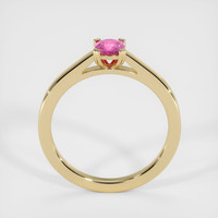 0.39 Ct. Pink Sapphire Ring, 18K Yellow Gold 3