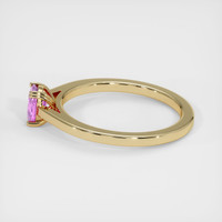 0.51 Ct. Pink Sapphire Ring, 18K Yellow Gold 4