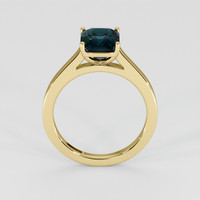 3.00 Ct. Greenish Blue Sapphire Ring, 18K Yellow Gold 3