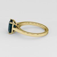 3.00 Ct. Greenish Blue Sapphire Ring, 18K Yellow Gold 4
