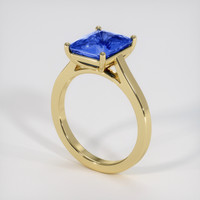 3.26 Ct. Blue Sapphire Ring, 18K Yellow Gold 2