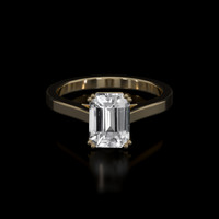 2.51 Ct. White Sapphire Ring, 18K Yellow Gold 1