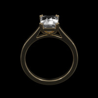 2.51 Ct. White Sapphire Ring, 18K Yellow Gold 3