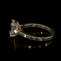2.51 Ct. White Sapphire Ring, 18K Yellow Gold 4