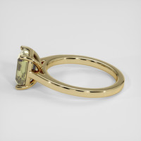 2.65 Ct. Greenish Brown Sapphire Ring, 18K Yellow Gold 4