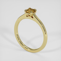 0.63 Ct. Brown Sapphire Ring, 18K Yellow Gold 2