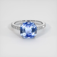4.06 Ct. Blue Sapphire Ring, Platinum 950 1