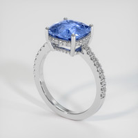 4.06 Ct. Blue Sapphire Ring, Platinum 950 2