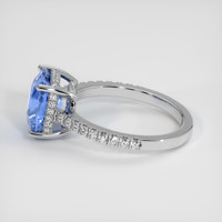 4.06 Ct. Blue Sapphire Ring, Platinum 950 4