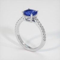 1.55 Ct. Blue Sapphire Ring, Platinum 950 2